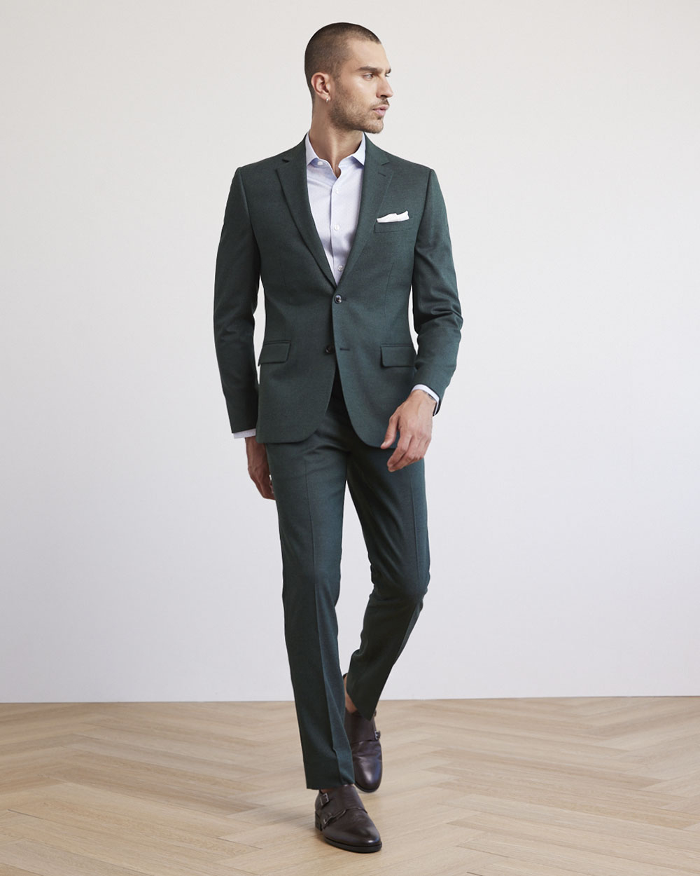 Green Brushed Suit